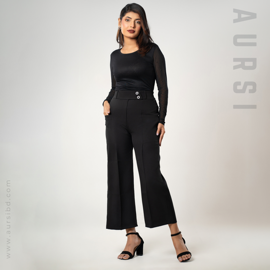 Premium Wide Leg Pants - Black