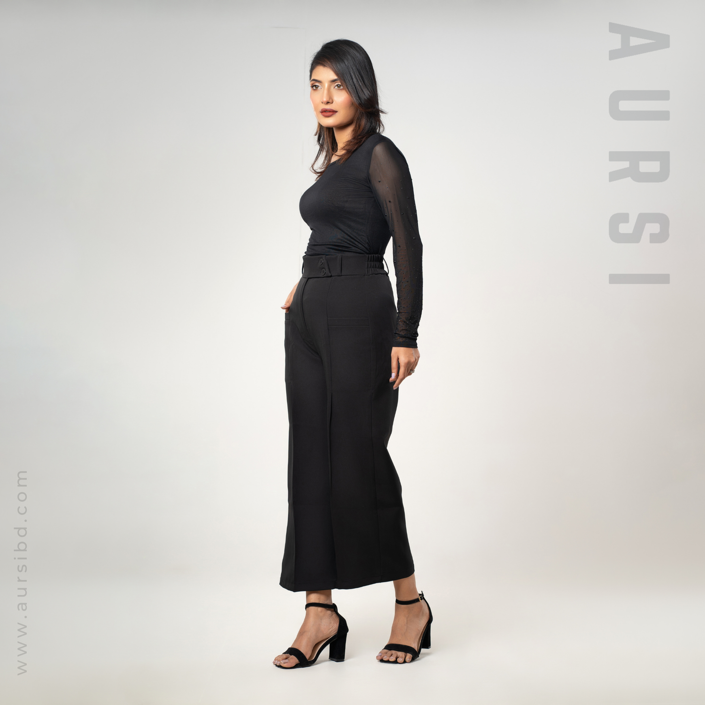 Premium Wide Leg Pants - Black