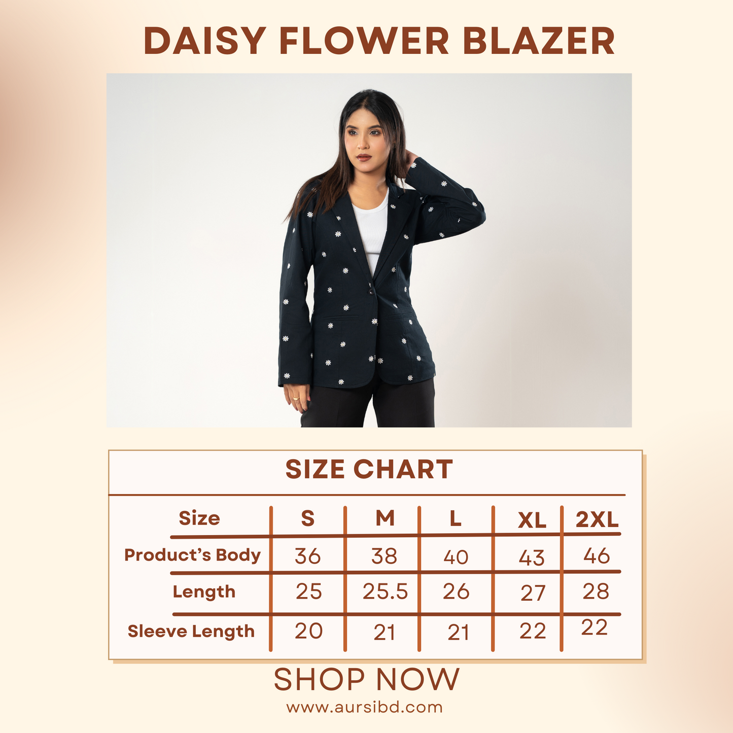 Daisy Flower Blazer by AURSI