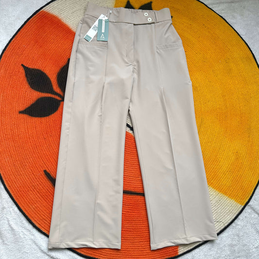 Premium Wide Leg Pants - Off White