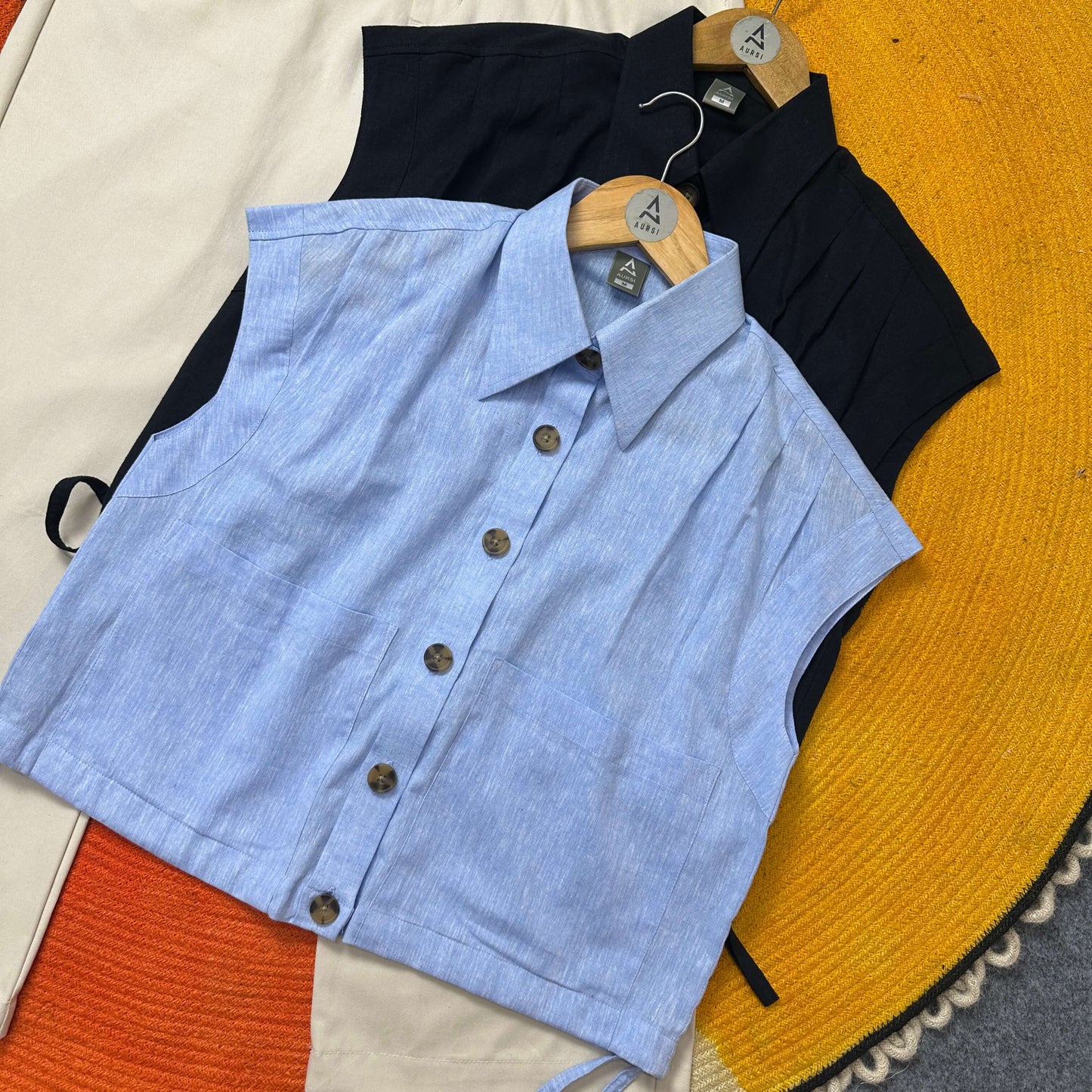 Ladies Drop Shoulder Crop Shirt & Pants Set by AURSI