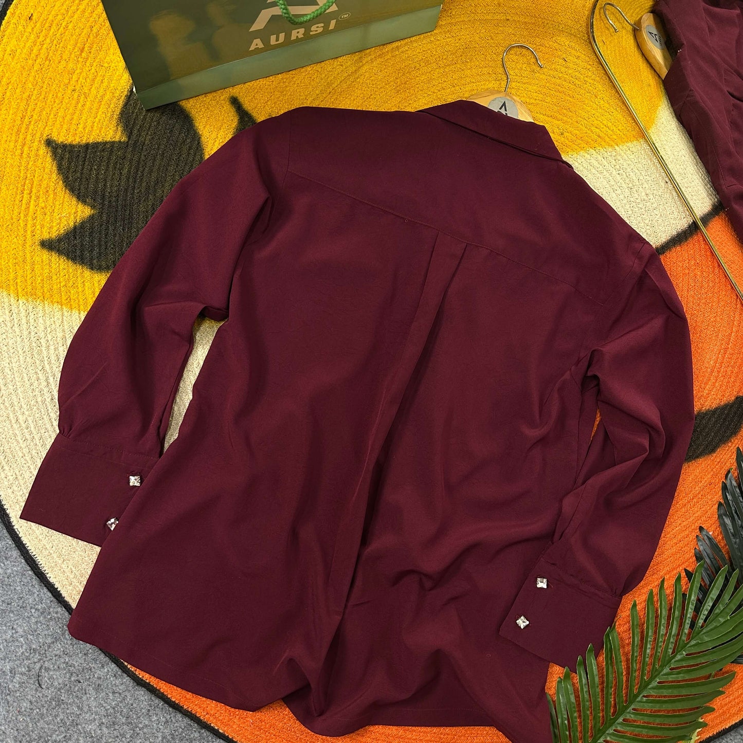 Ladies Cuban Shirt 2 - Maroon