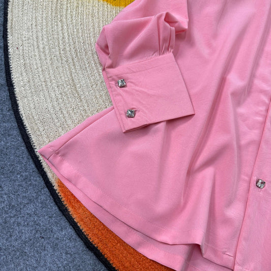 Ladies Cuban Shirt 2 - Pink