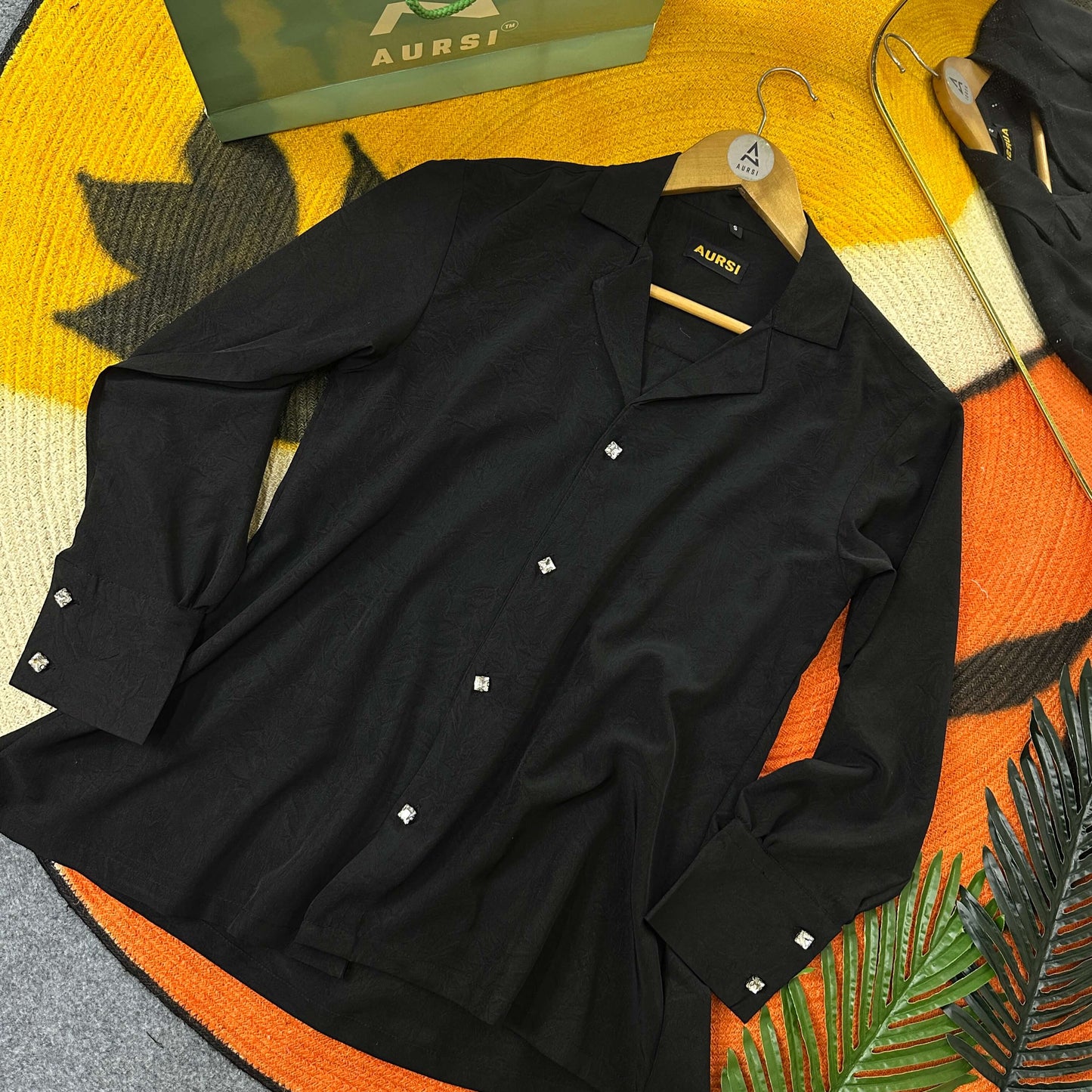 Ladies Cuban Shirt 2 - Black