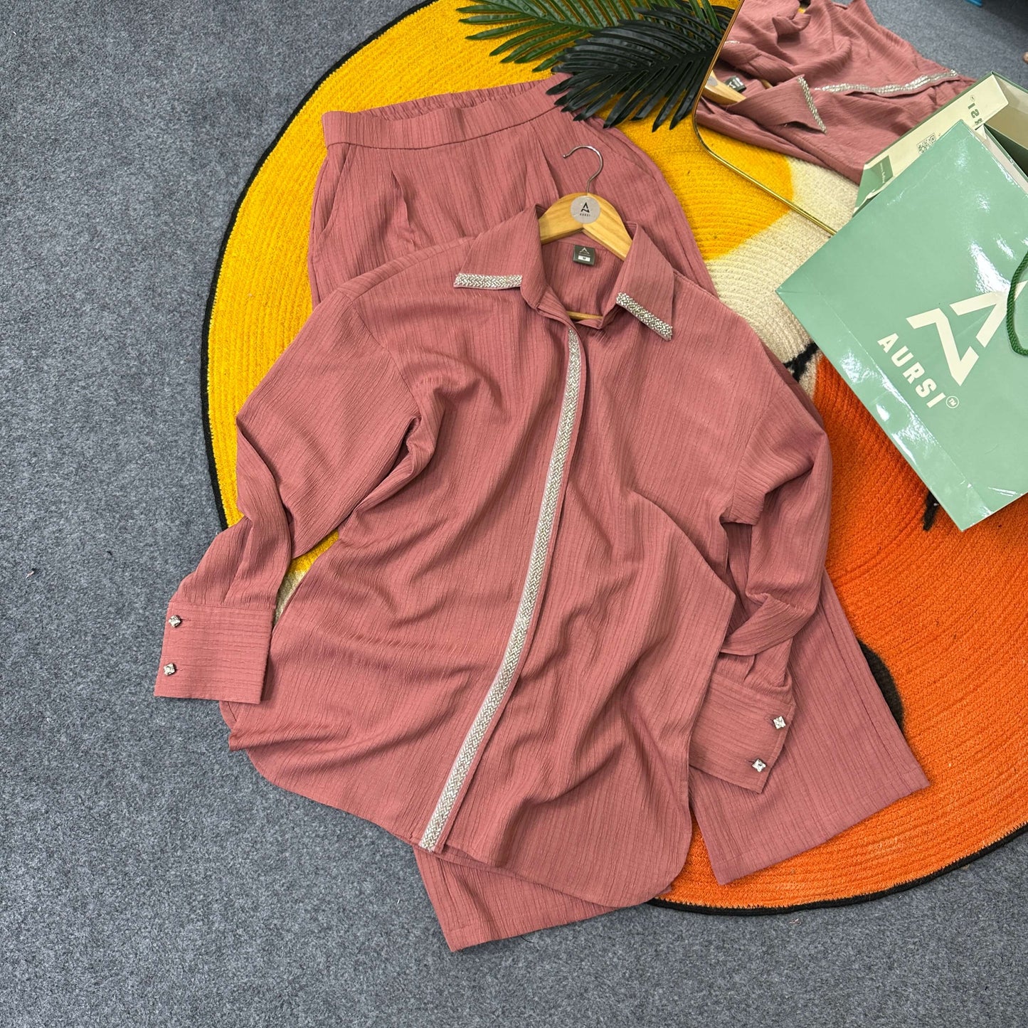 Ladies Shirt Co-Ord 2 - Pink