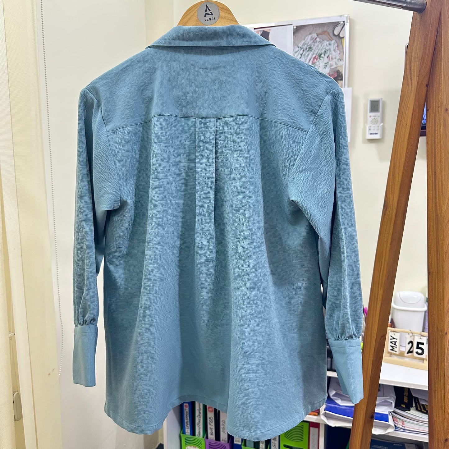 Ladies Cuban Shirt - Blue