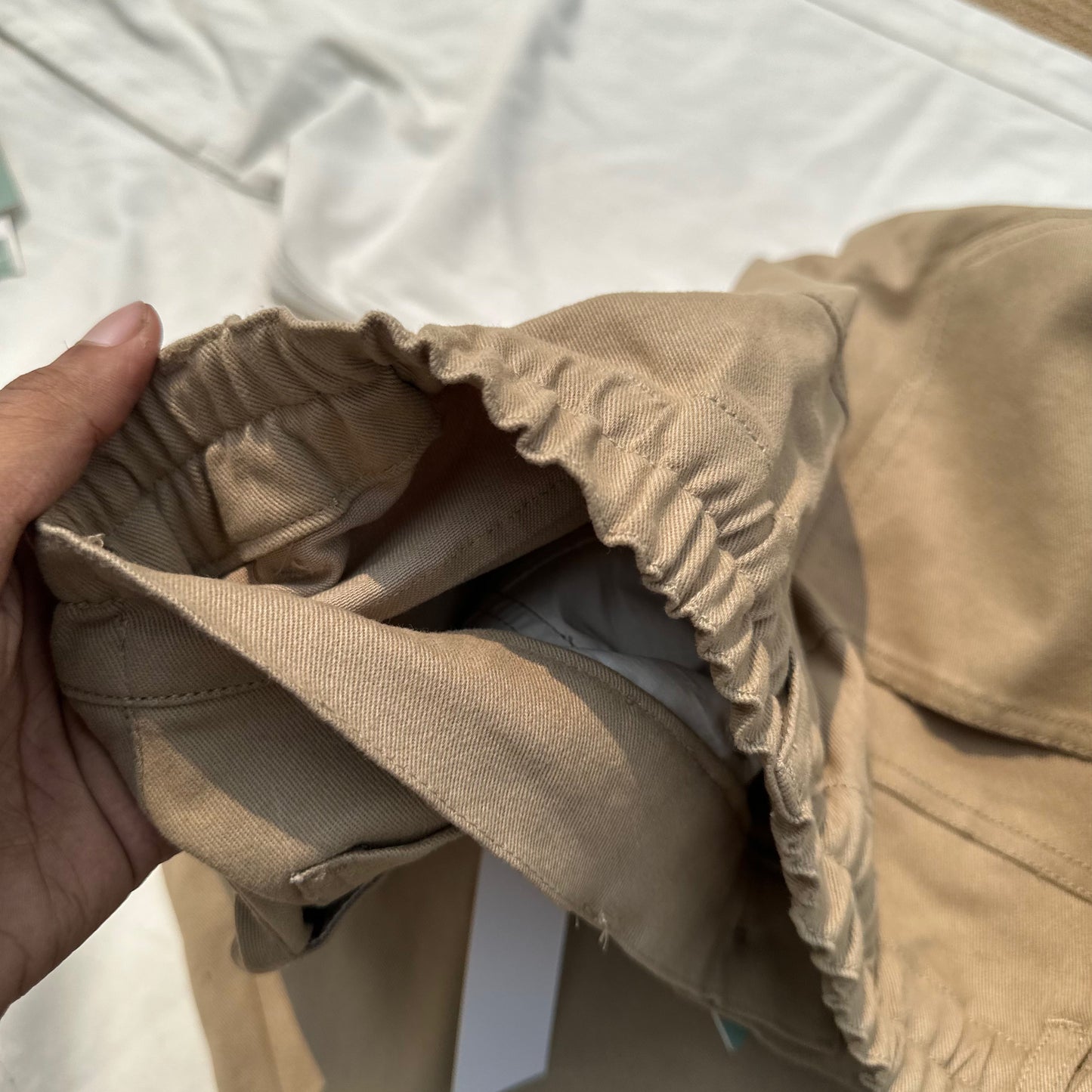 Unisex Twill Baggy Pant - Beige