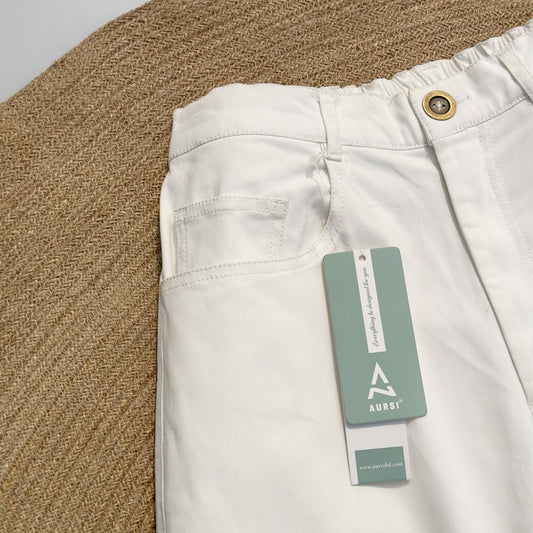 Unisex Twill Baggy Pant - Off White