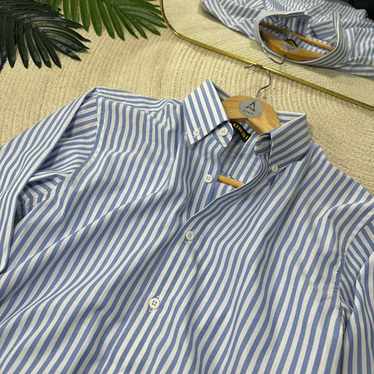 Men's Full Sleeve Striped Shirt 004
