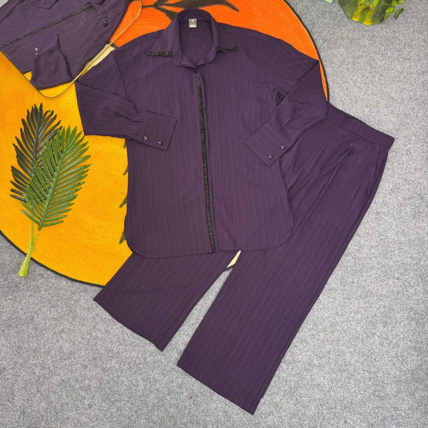 Ladies Shirt Co-Ord 2 - Deep Purple