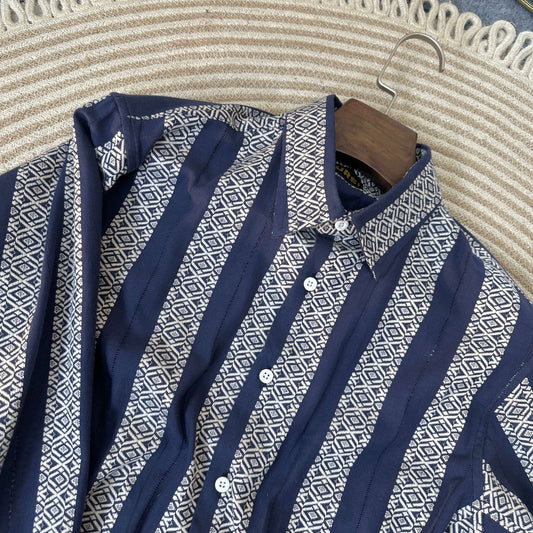 Men's Full Sleeve Striped Shirt 006