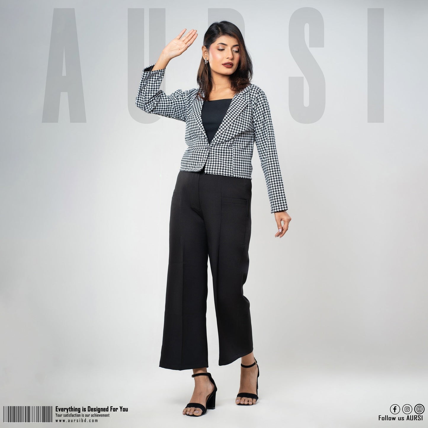 Crop Check Blazer
