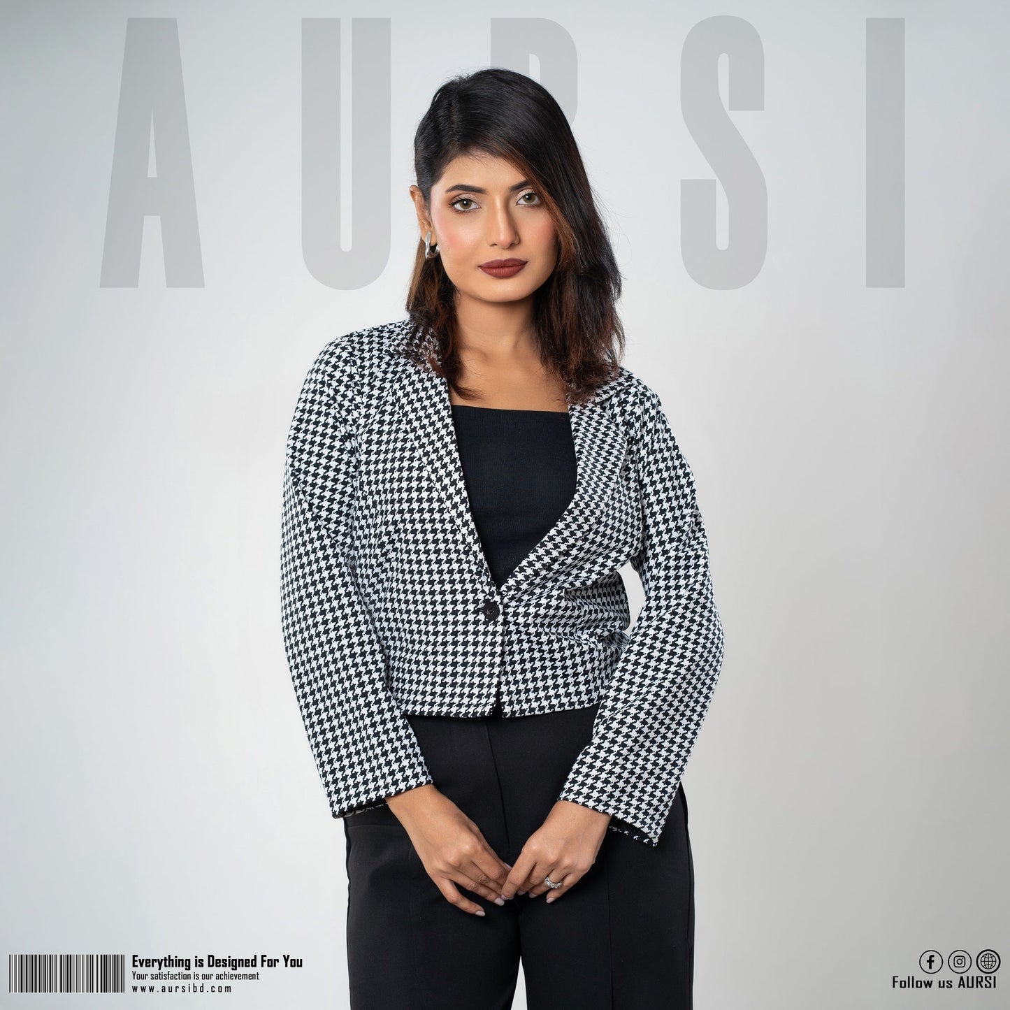 Crop Check Blazer