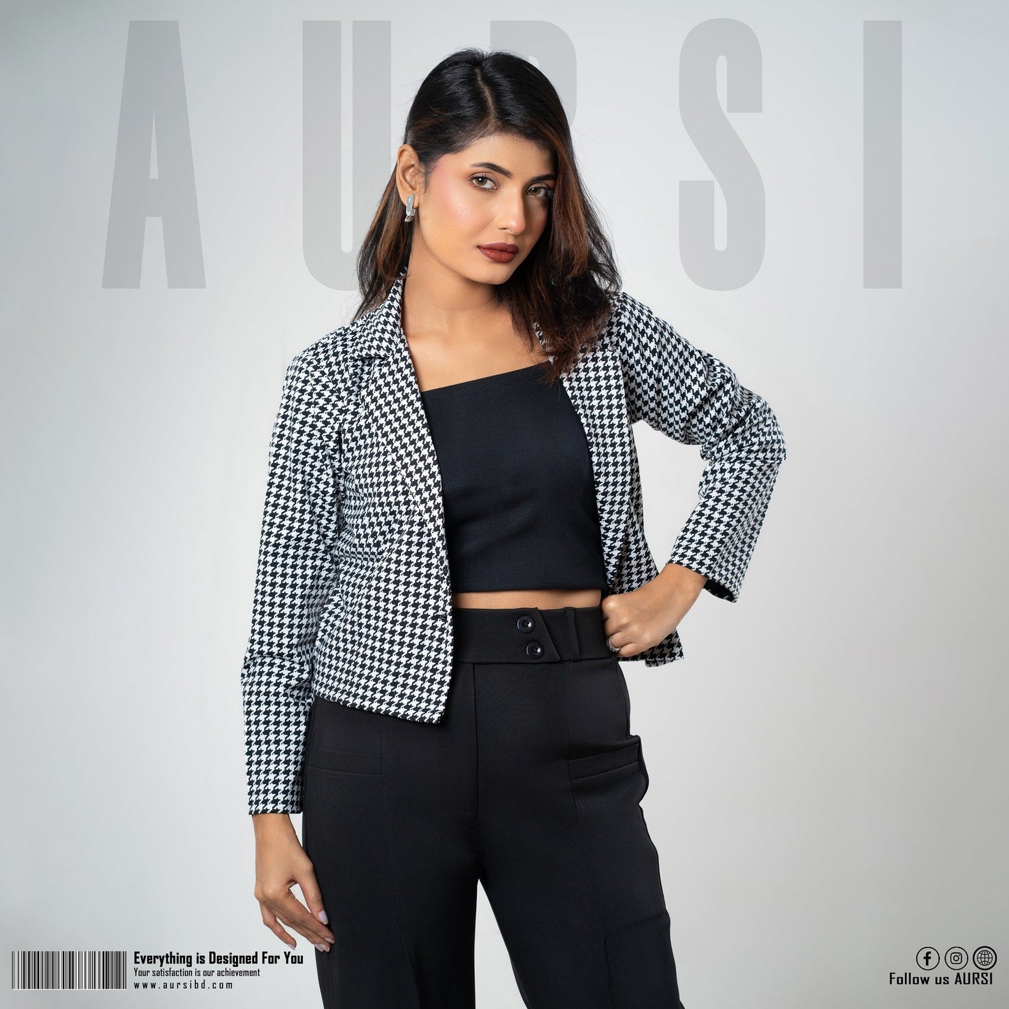 Crop Check Blazer