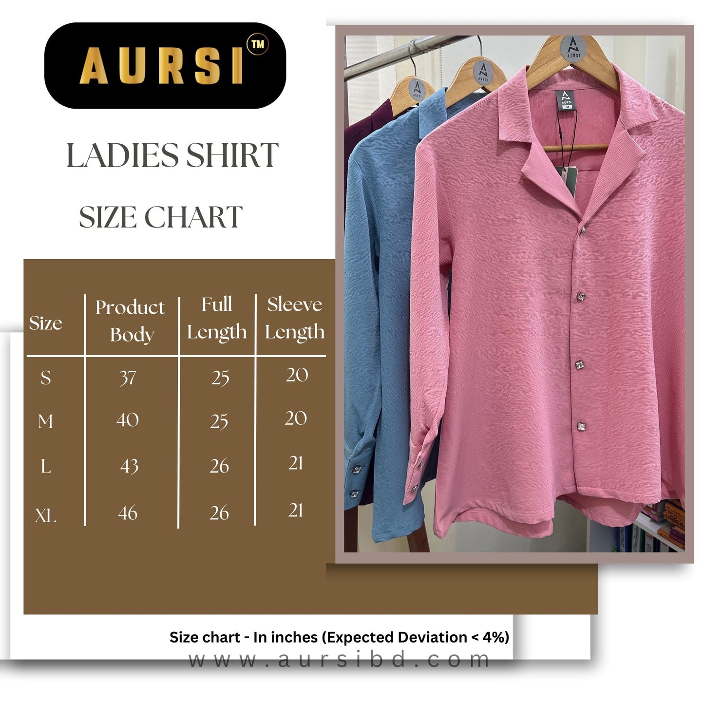 Ladies Cuban Shirt - Blue