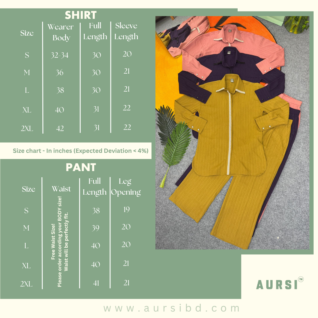 Ladies Shirt Co-Ord 2 - Warm Olive