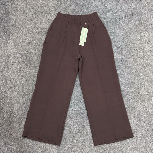 Loose Fitted Wide Leg Pants - Chocolate