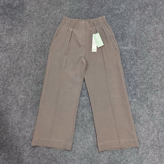 Loose Fitted Wide Leg Pants - Dark Beige