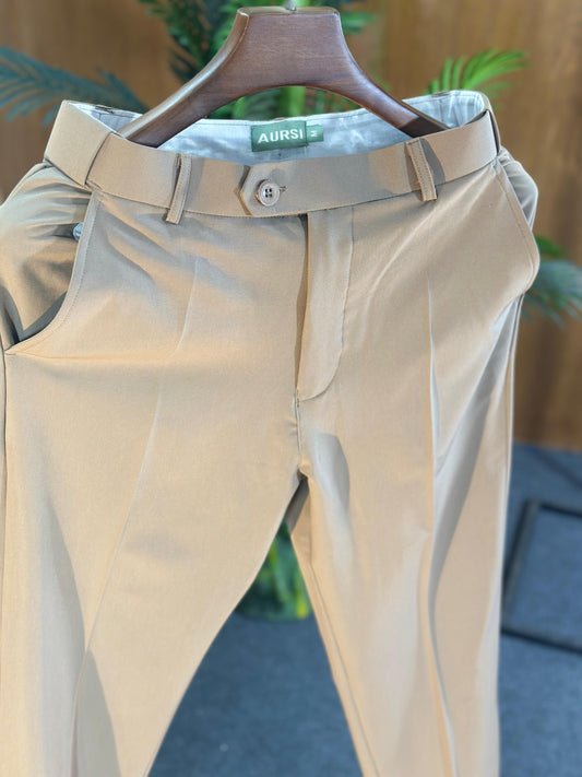 Men's Formal Pant-Beige