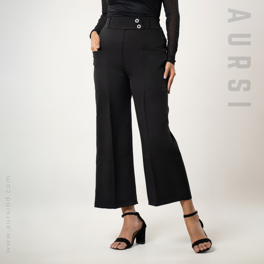 Premium Wide Leg Pants - Black