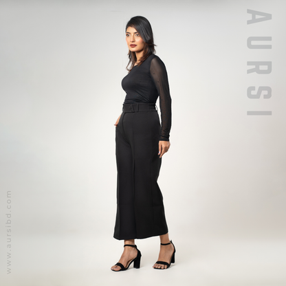 Premium Wide Leg Pants - Black