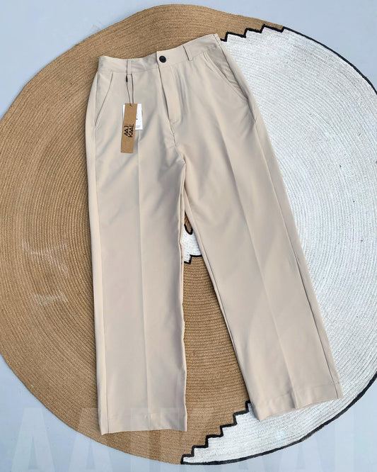 Baggy Formal Pant - Off White by Aaj-Kaal