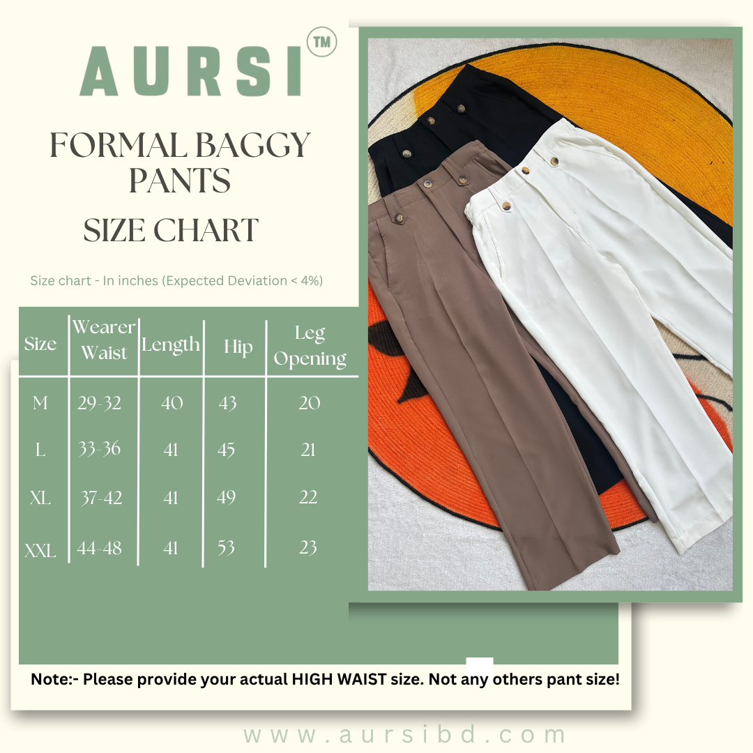 Unisex Formal Baggy Pant - White
