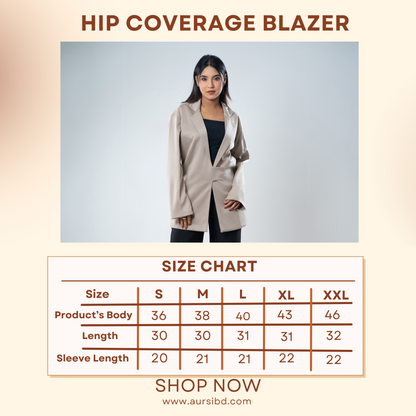 Beige Hip Coverage Blazer