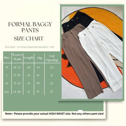 Formal Baggy Pant- Black