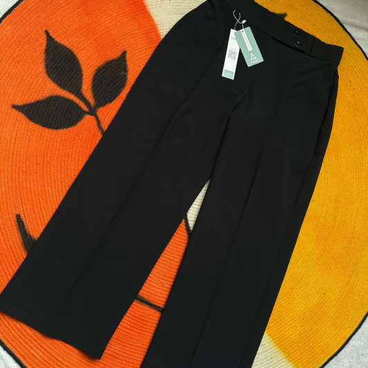 Premium Wide Leg Pants - Black