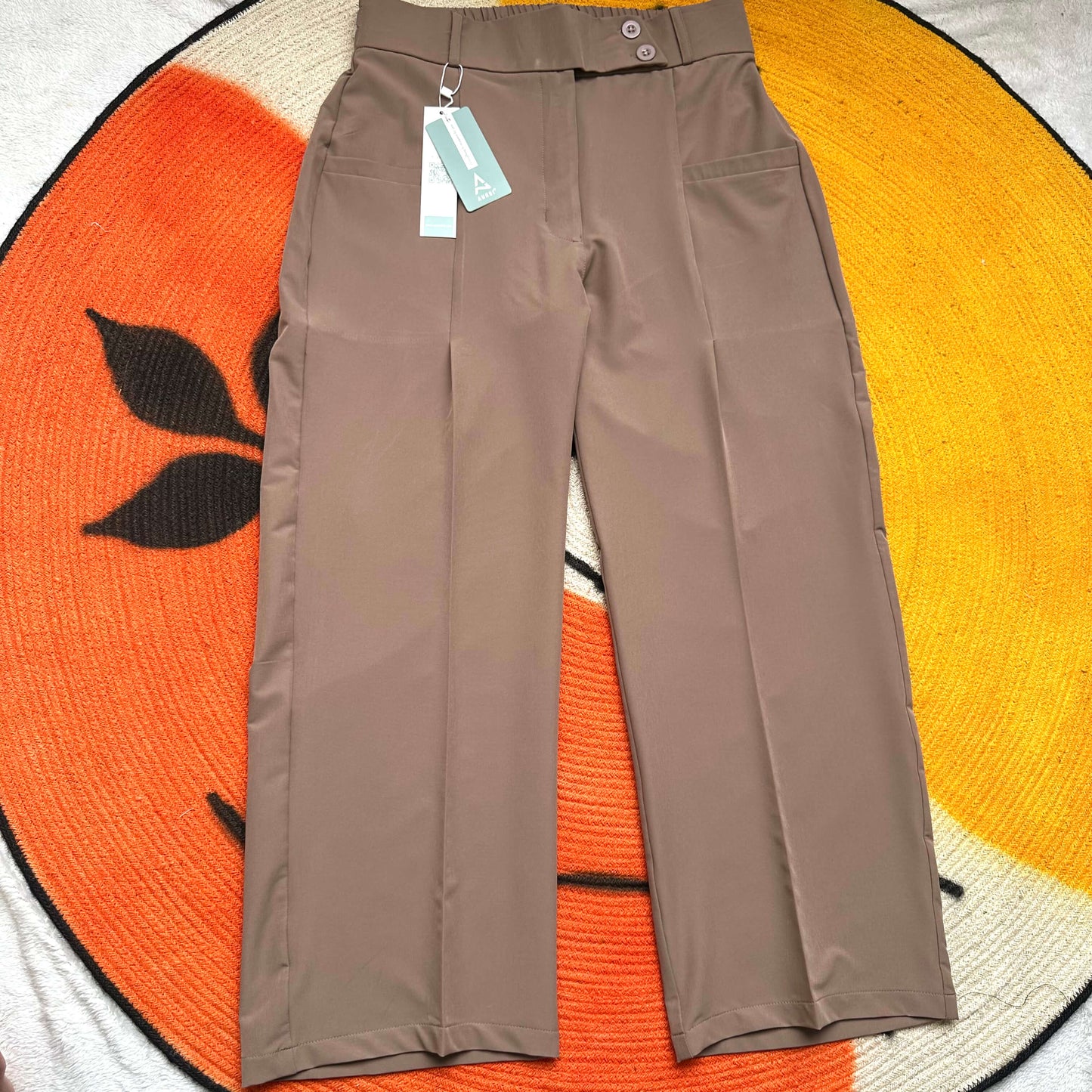 Premium Wide Leg Pants - Beige