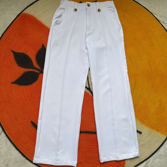 Unisex Formal Baggy Pant - White