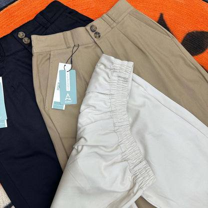 Twill Gabardine Wide Leg Pants