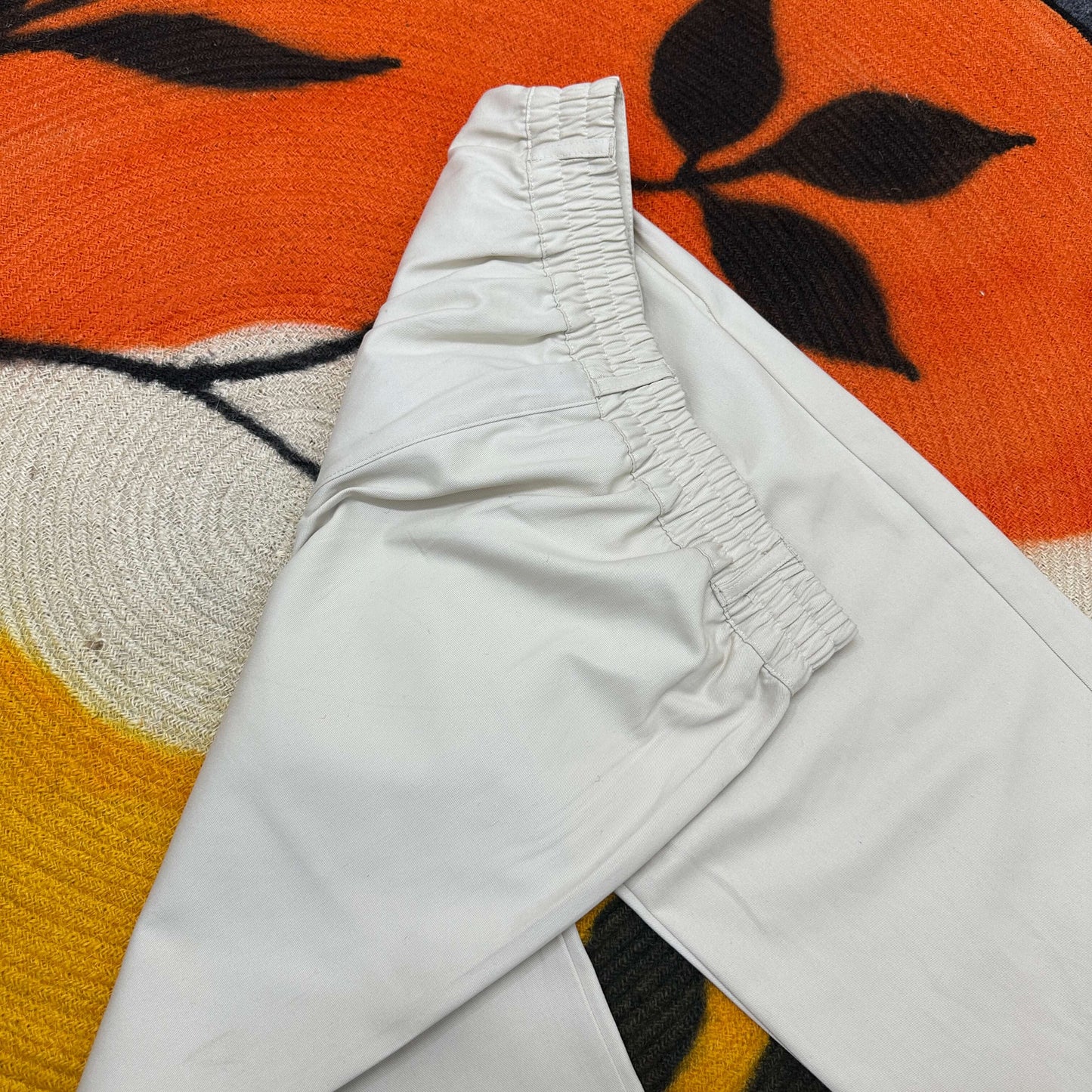 Twill Gabardine Wide Leg Pants - Off White