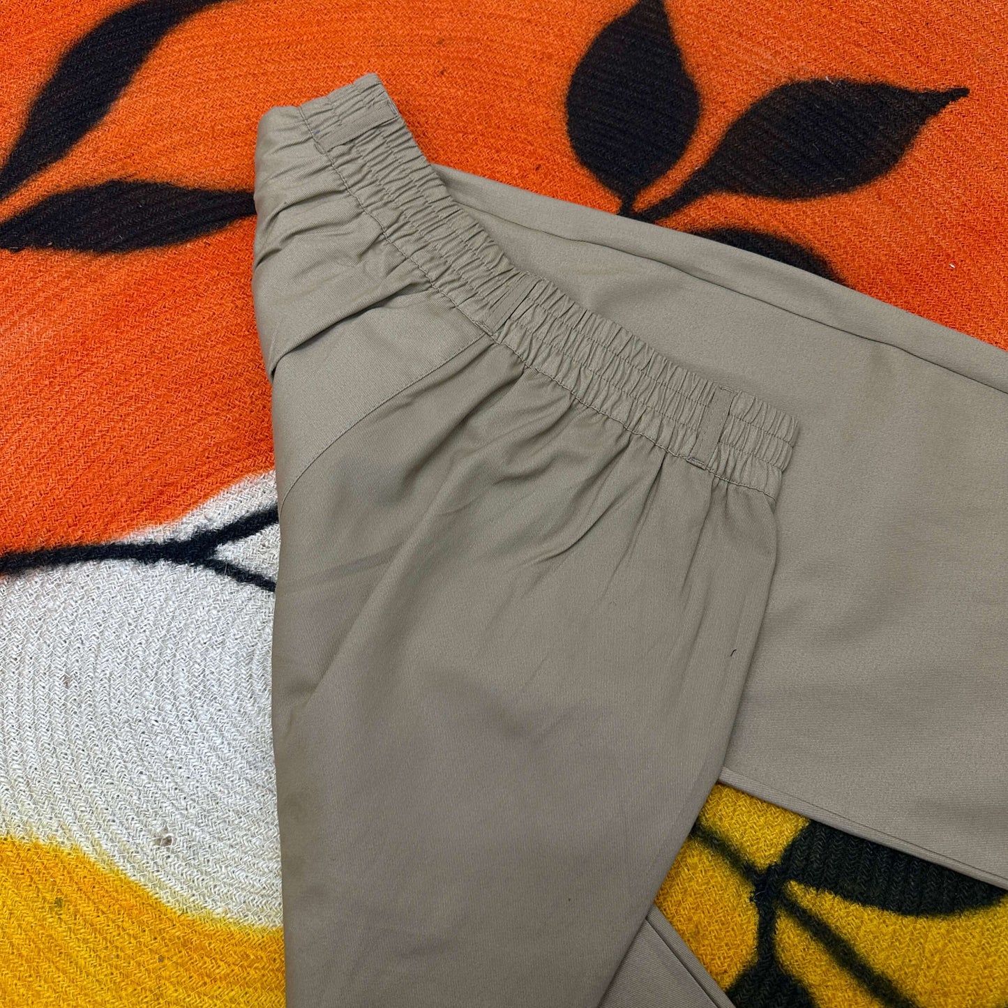Twill Gabardine Wide Leg Pants - Beige