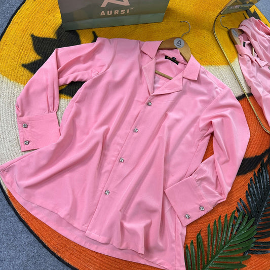 Ladies Cuban Shirt 2 - Pink