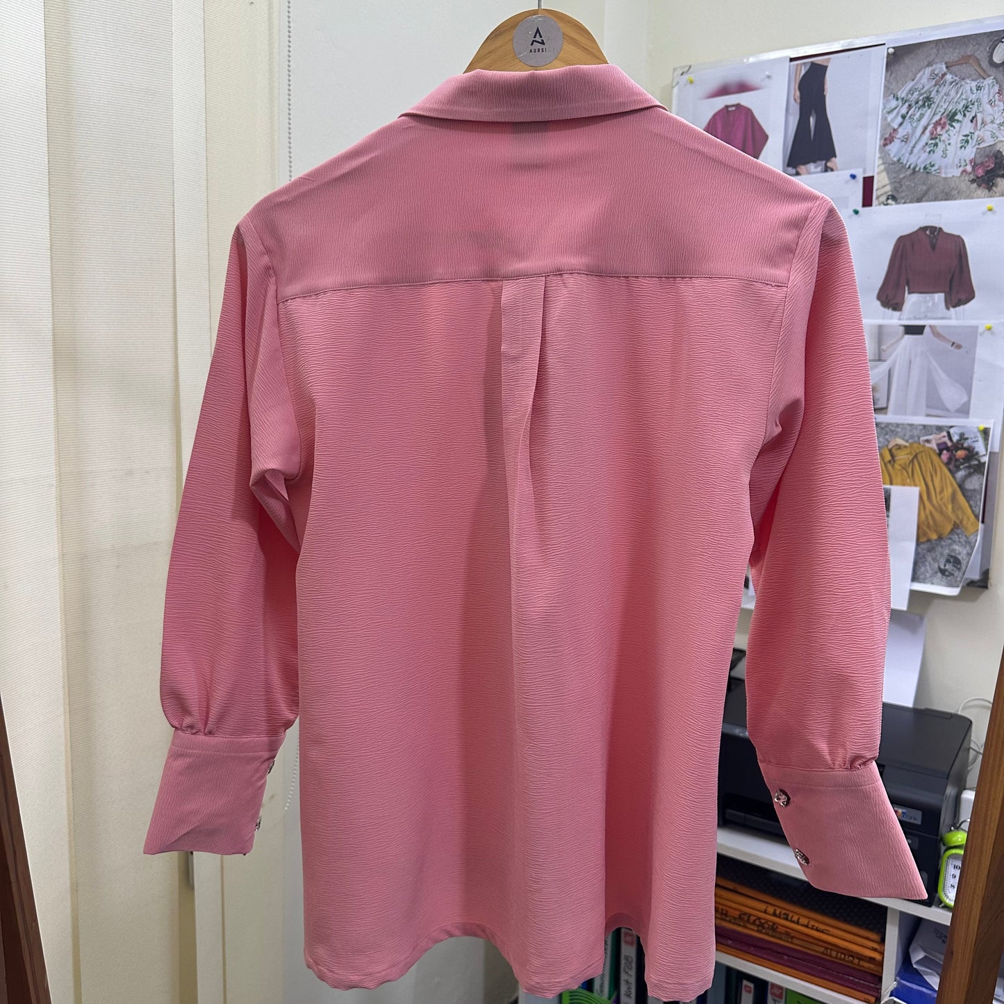 Ladies Cuban Shirt - Pink