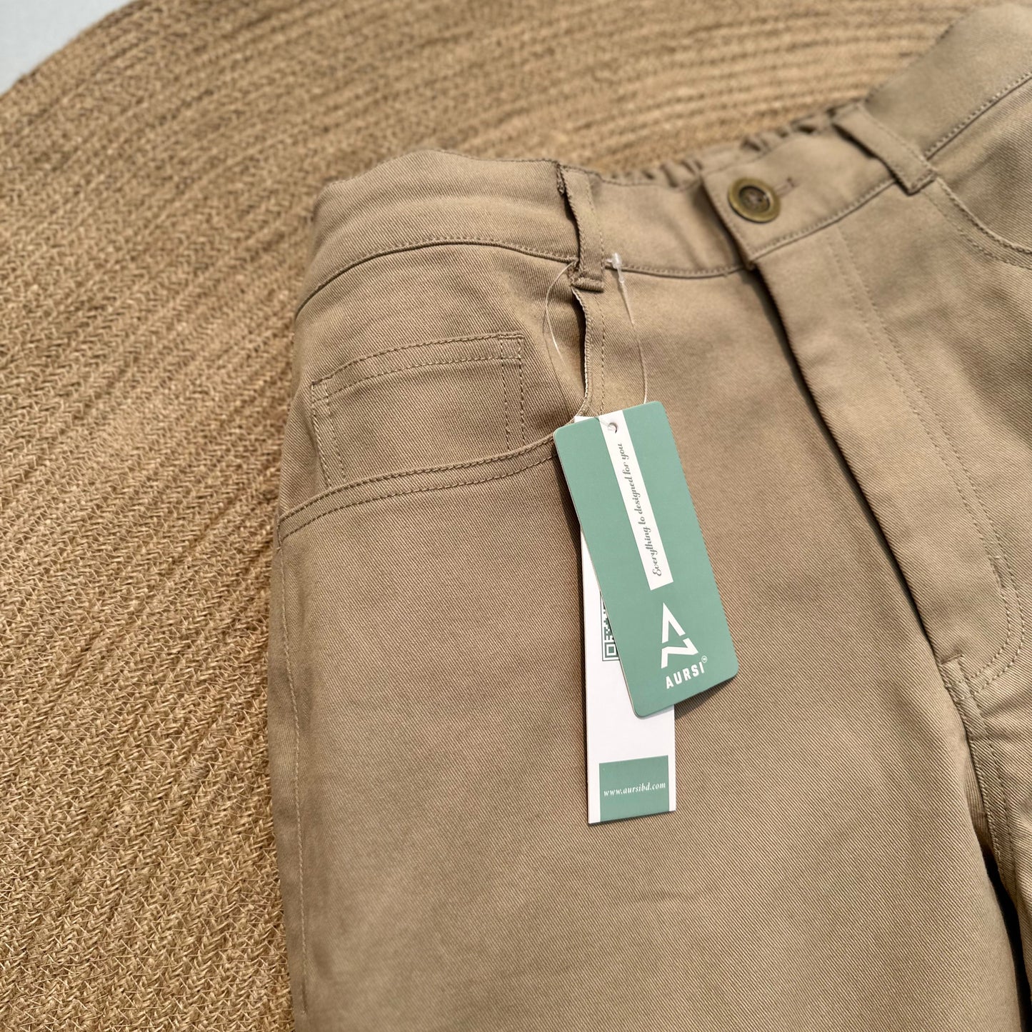 Unisex Twill Baggy Pant - Beige