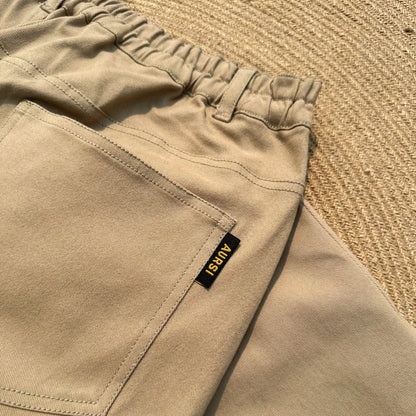 Unisex Twill Baggy Pant - Beige