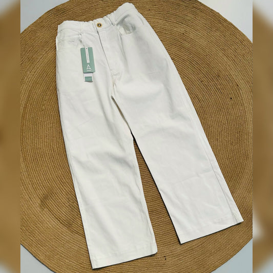 Unisex Twill Baggy Pant - Off White