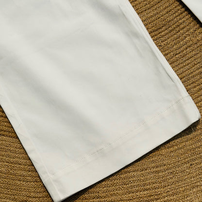 Unisex Twill Baggy Pant - Off White