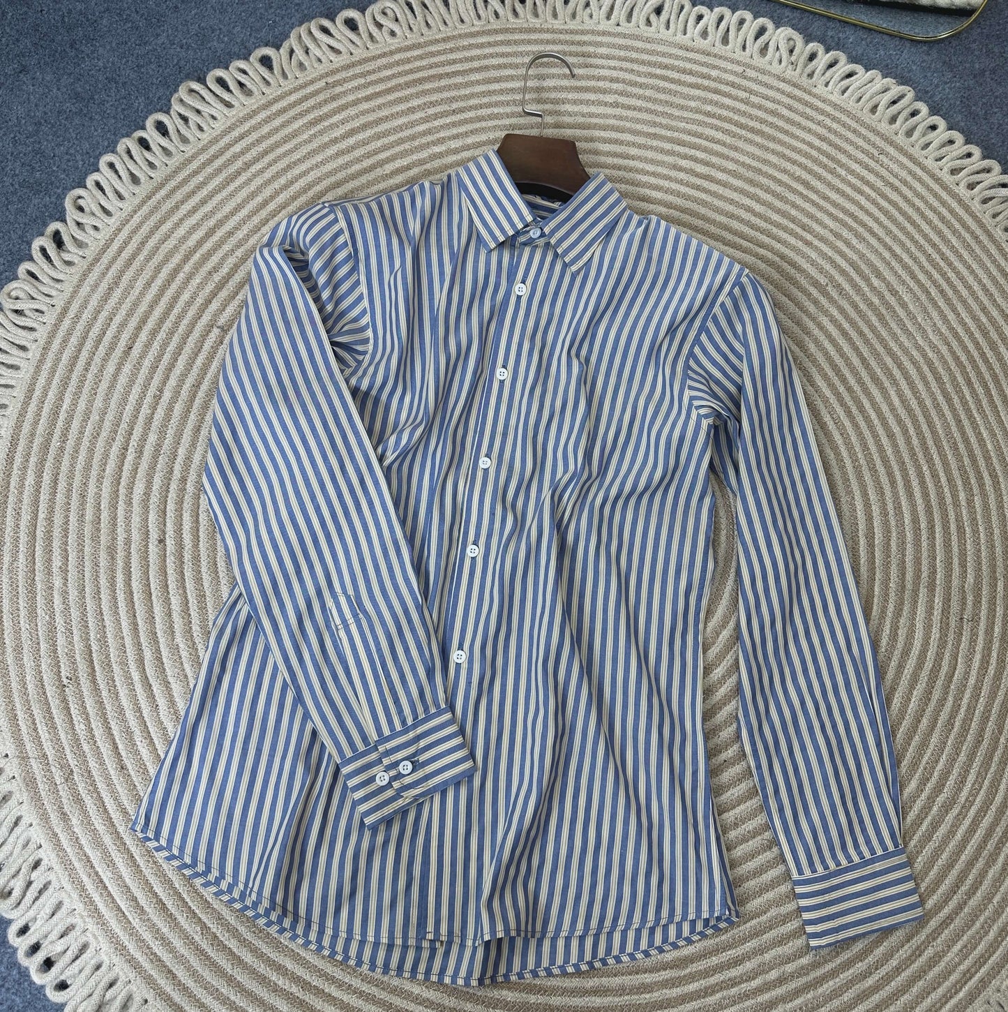 Men's Full Sleeve Striped Shirt 007