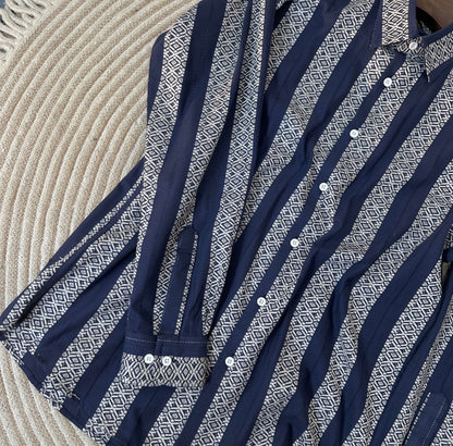 Men's Full Sleeve Striped Shirt 006