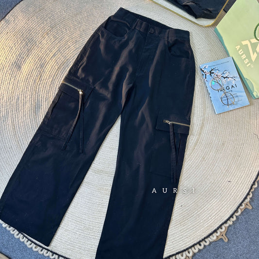 Unisex Baggy Cargo Pant 004 (Black)