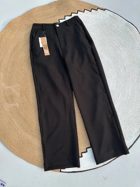 Baggy Formal Pant - Black by Aaj-Kaal