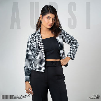 Crop Check Blazer