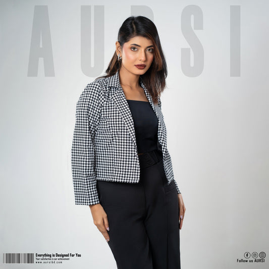 Crop Check Blazer