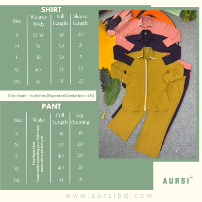 Ladies Shirt Co-Ord 2 - Warm Olive