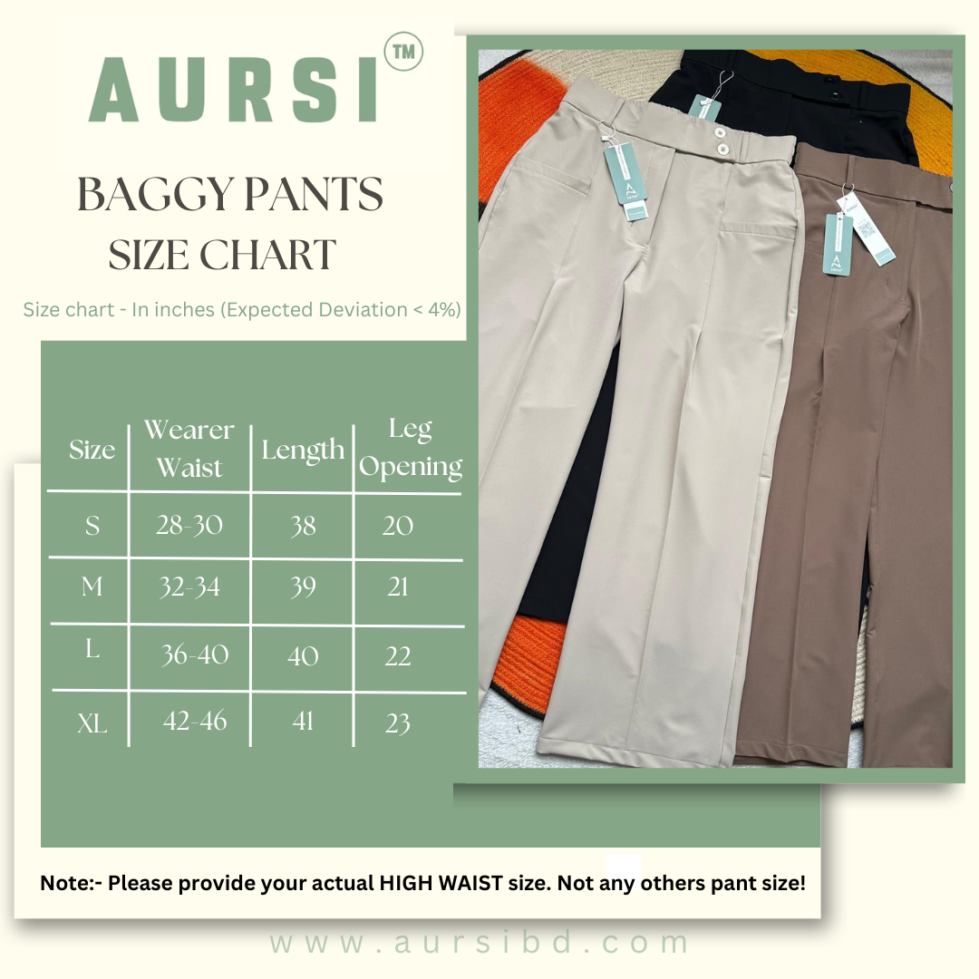 Premium Wide Leg Pants - Beige