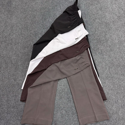 Loose Fitted Wide Leg Pants - Chocolate